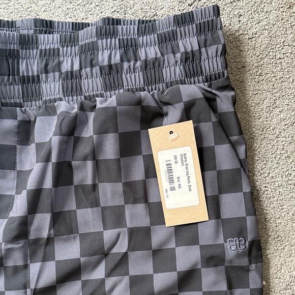 Gray Checkered Drawstring Pants - Picture 2 of 3